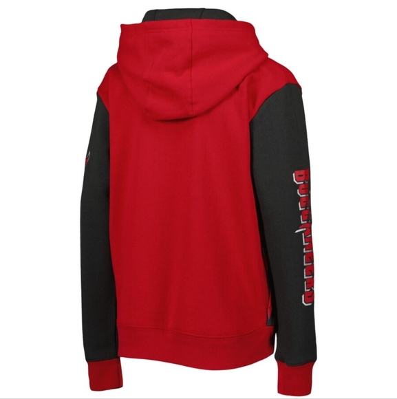 Tampa Bay Buccaneers Red/Black Poster Board Full-Zip Hoodie Size Medium 10/12 - Picture 3 of 8